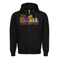 Black This mama loves her spooky crew Zipper Hoodie - NancyCooperArtShop