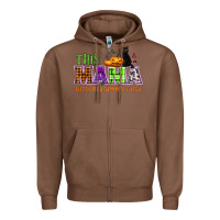 Chestnut This mama loves her spooky crew Zipper Hoodie - NancyCooperArtShop