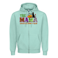 Seafoam This mama loves her spooky crew Zipper Hoodie - NancyCooperArtShop