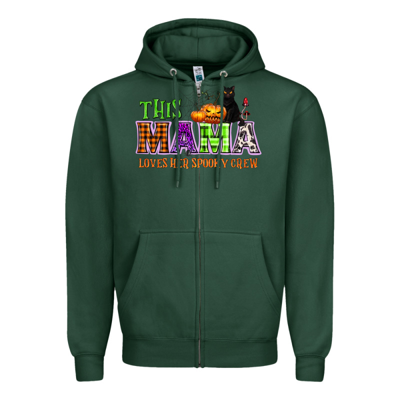 This Mama Loves Her Spooky Crew Zipper Hoodie by NancyCooperArtShop | Teevron