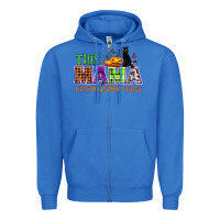 True Royal This mama loves her spooky crew Zipper Hoodie - NancyCooperArtShop