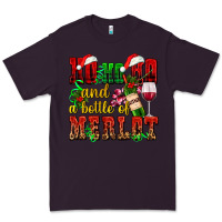 Plum ho ho ho and a bottle of merlot Premium Tee - AdoDesignShop
