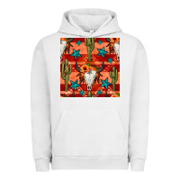 Pigment Lunar Rock bull skull cactus seamless pattern Urban Hoodie - BundleAndBundleShop