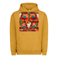 Pigment Peanut Butter bull skull cactus seamless pattern Urban Hoodie - BundleAndBundleShop