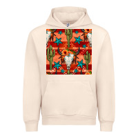 Sandshell bull skull cactus seamless pattern Urban Hoodie - BundleAndBundleShop