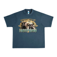 Midnight Navy hanging with my heifers Urban Heavy Tee - NancyCooperArtShop