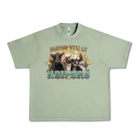 Oil Green hanging with my heifers Urban Heavy Tee - NancyCooperArtShop