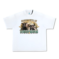 White hanging with my heifers Urban Heavy Tee - NancyCooperArtShop