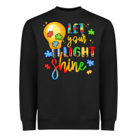 Black let your light shine Heavyweight Sweatshirt - LillyAllenDesigns