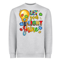 Heather Grey let your light shine Heavyweight Sweatshirt - LillyAllenDesigns