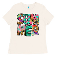 Bone summer leopard tie dye Ladies Tee - Jasminsmagicworld