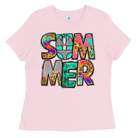 Bubblegum Pink summer leopard tie dye Ladies Tee - Jasminsmagicworld
