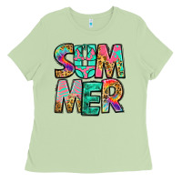 Matcha summer leopard tie dye Ladies Tee - Jasminsmagicworld