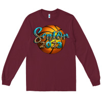 Burgundy basketball senior 2023 Long Sleeve Tee - BundleAndBundleShop