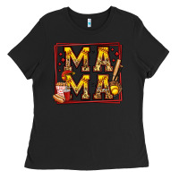 Black softball mama Ladies Tee - Jasminsmagicworld