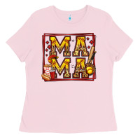Bubblegum Pink softball mama Ladies Tee - Jasminsmagicworld