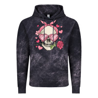 Cloud Black valentine's day skull Vintage Hoodie - MaliasSmallBusiness