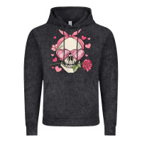 Vintage Black valentine's day skull Vintage Hoodie - MaliasSmallBusiness