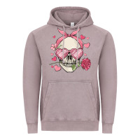 Vintage Zinc valentine's day skull Vintage Hoodie - MaliasSmallBusiness