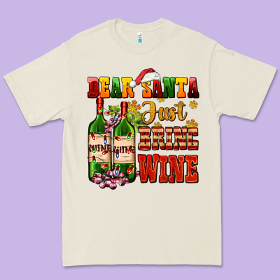 Dear Santa Just Bring Wine Premium Tee Designed By Adodesignshop