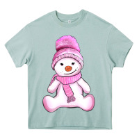 Arona winter pink snowman and hat Heavy Core Tee - AdoDesignShop