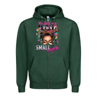 Sports Green minding my own small business messy bun Zipper Hoodie - texasbilliewilder