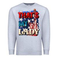 Heather Grey Thats my lady 4th of july Premium Sweatshirt - CowGirlArtShop