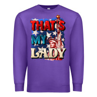 Purple Thats my lady 4th of july Premium Sweatshirt - CowGirlArtShop
