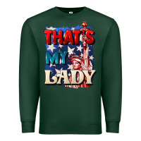 Sports Green Thats my lady 4th of july Premium Sweatshirt - CowGirlArtShop