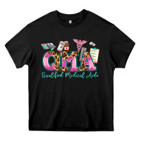 Black qma qualified medical aide Heavy Core Tee - AdoDesignShop