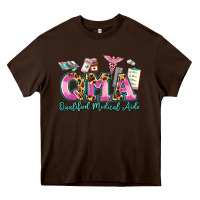 Chocolate Brown qma qualified medical aide Heavy Core Tee - AdoDesignShop