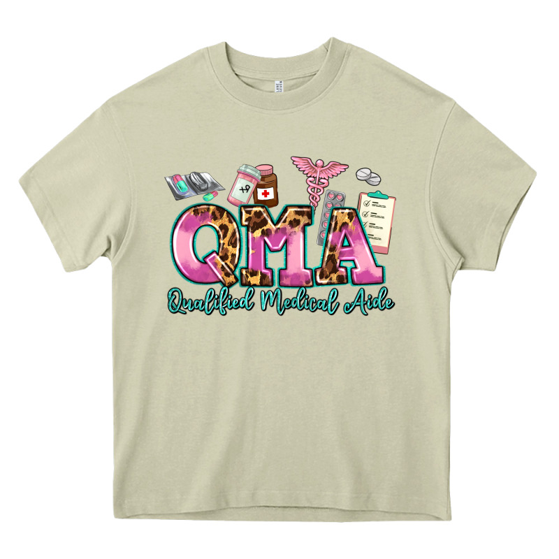 Qma Qualified Medical Aide Heavy Core Tee by AdoDesignShop | Teevron