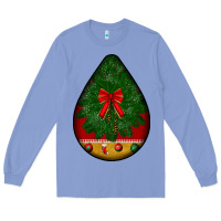 Colony Blue christmas teardrop Long Sleeve Tee - BundleAndBundleShop