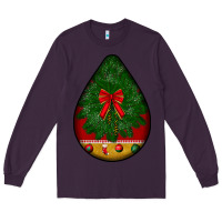 Plum christmas teardrop Long Sleeve Tee - BundleAndBundleShop
