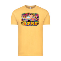 Vintage Mustard trippy hippie Vintage Tee - NancyCooperArtShop