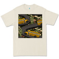 Bone cactus camouflage school bus seamless pattern Premium Tee - BundleAndBundleShop