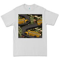 Dove Grey cactus camouflage school bus seamless pattern Premium Tee - BundleAndBundleShop