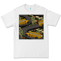White cactus camouflage school bus seamless pattern Premium Tee - BundleAndBundleShop