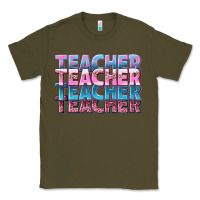Army Green teacher stacked Classic Tee - NancyCooperArtShop