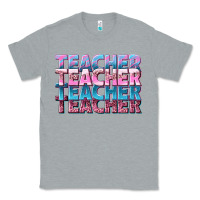 Heather Grey teacher stacked Classic Tee - NancyCooperArtShop