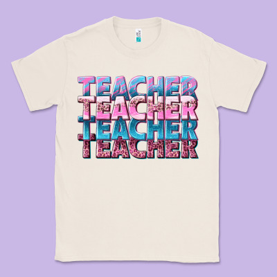 Teacher Stacked Classic Tee Designed By Nancycooperartshop