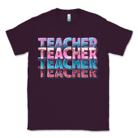 Plum teacher stacked Classic Tee - NancyCooperArtShop