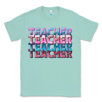 Seafoam teacher stacked Classic Tee - NancyCooperArtShop