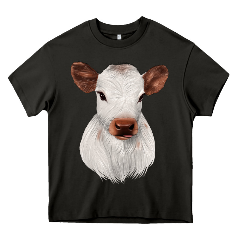 White Cute Calf Heavy Core Tee by JahusDesignShop | Teevron