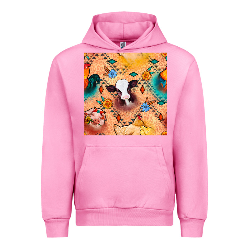 Western Farm Animals Seamless Pattern Urban Hoodie by BundleAndBundleShop | Teevron