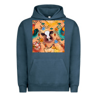 Pigment Midnight Navy western farm animals seamless pattern Urban Hoodie - BundleAndBundleShop
