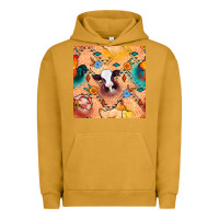 Pigment Peanut Butter western farm animals seamless pattern Urban Hoodie - BundleAndBundleShop