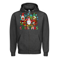 Charcoal Heather merry christmas gnome truck Zipper Hoodie - texasbilliewilder