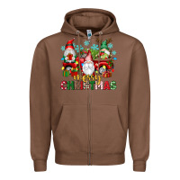 Chestnut merry christmas gnome truck Zipper Hoodie - texasbilliewilder