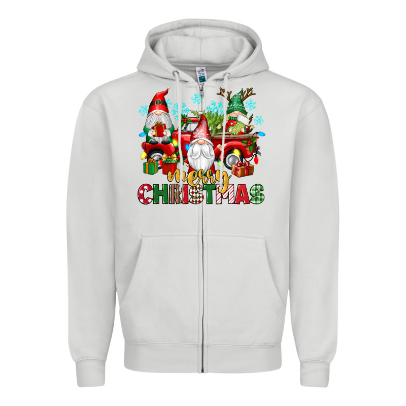 Merry Christmas Gnome Truck Zipper Hoodie by texasbilliewilder | Teevron